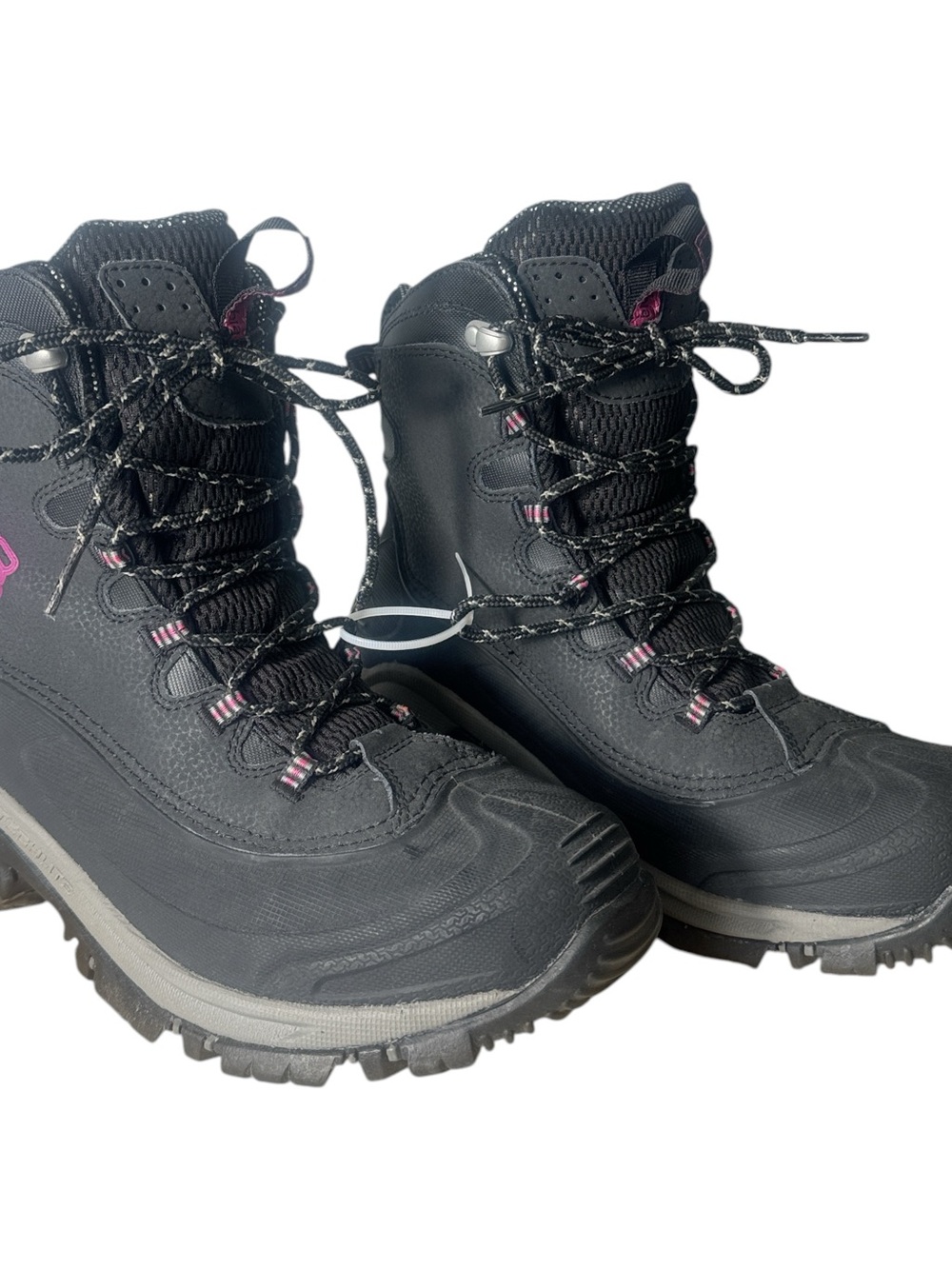 Columbia Black Winter & Rain Boots with Pink Details